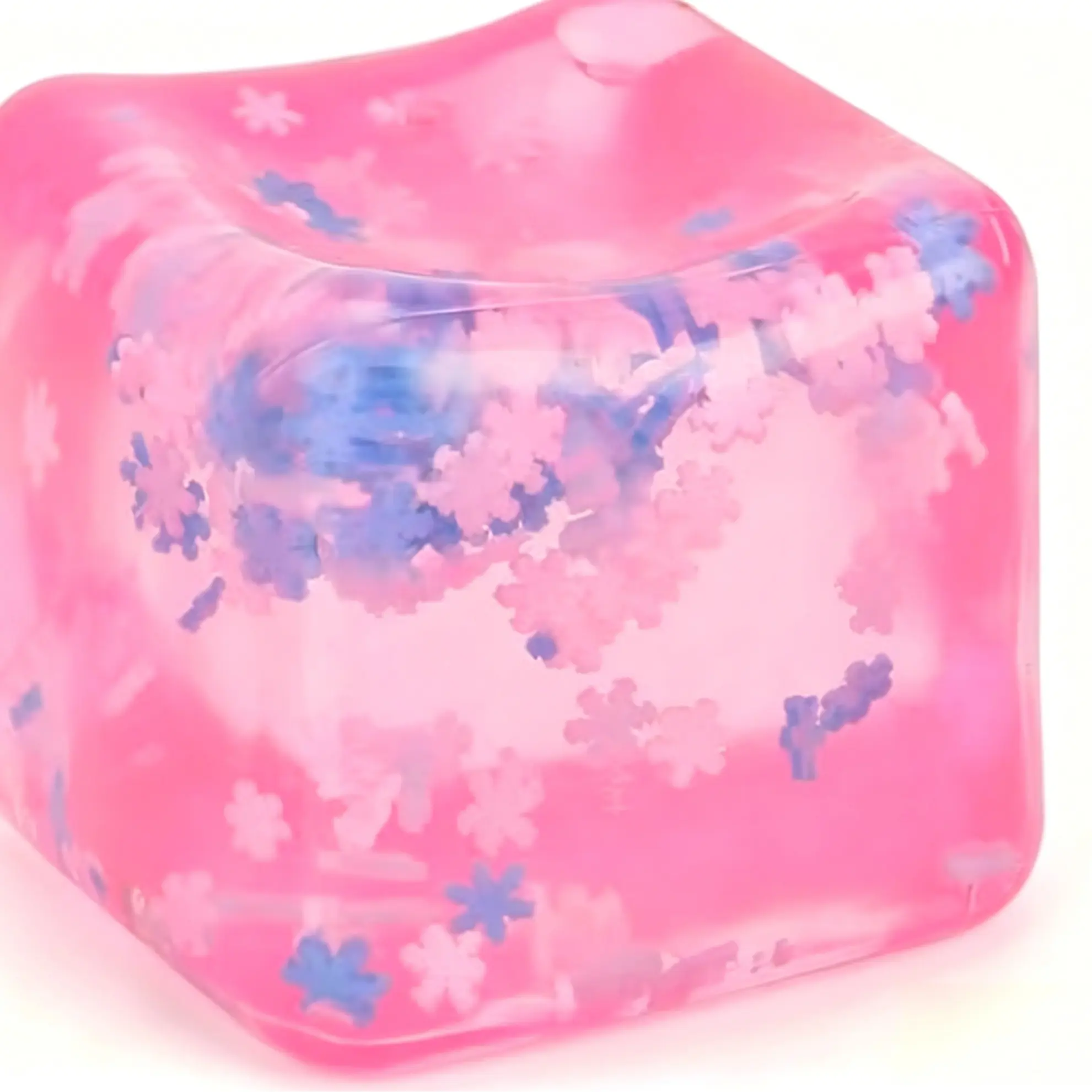 Square Crystal Clay Snowflake Play Dough – Pink