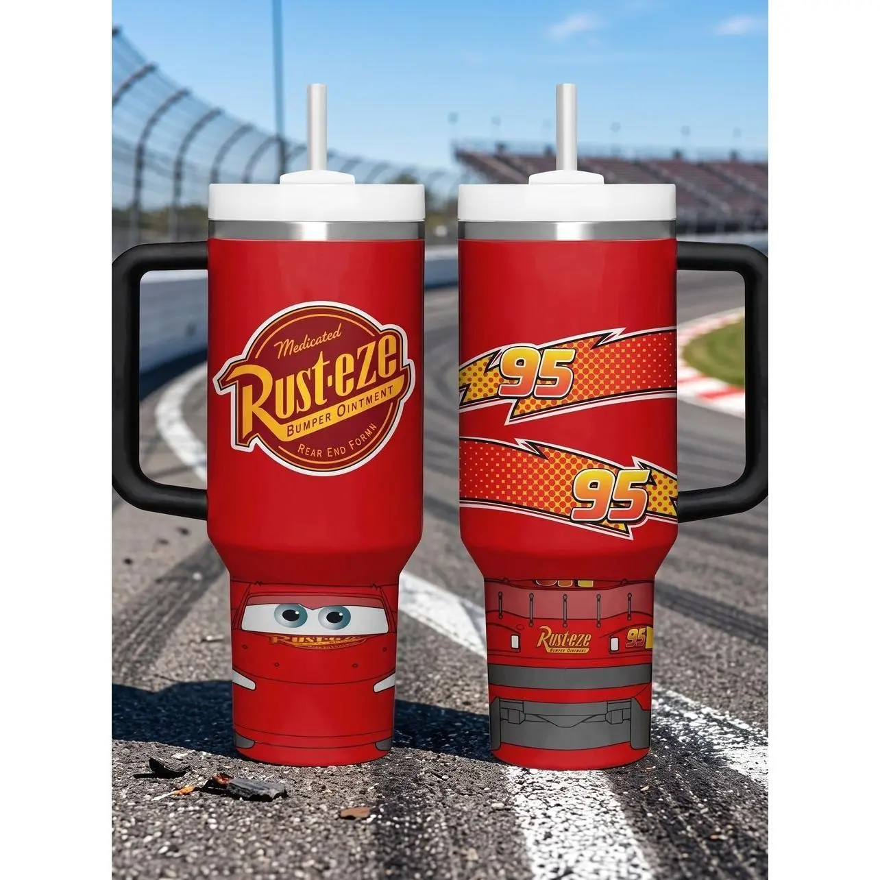 Tumbler 40oz with WHITE Handle