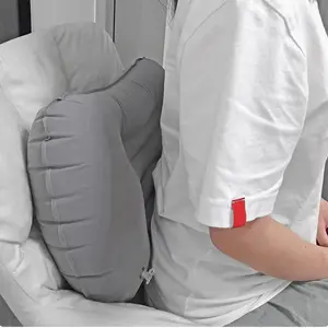 Inflatable Travel Pillow for Airplane & Car, Foldable Memory Foam Neck Pillow with Anti-Leak Design, Fast Inflation/Deflation for Camping, Multi-Use Inflatable Mattress & Cervical Support Cushion, Neck Rest Cushion