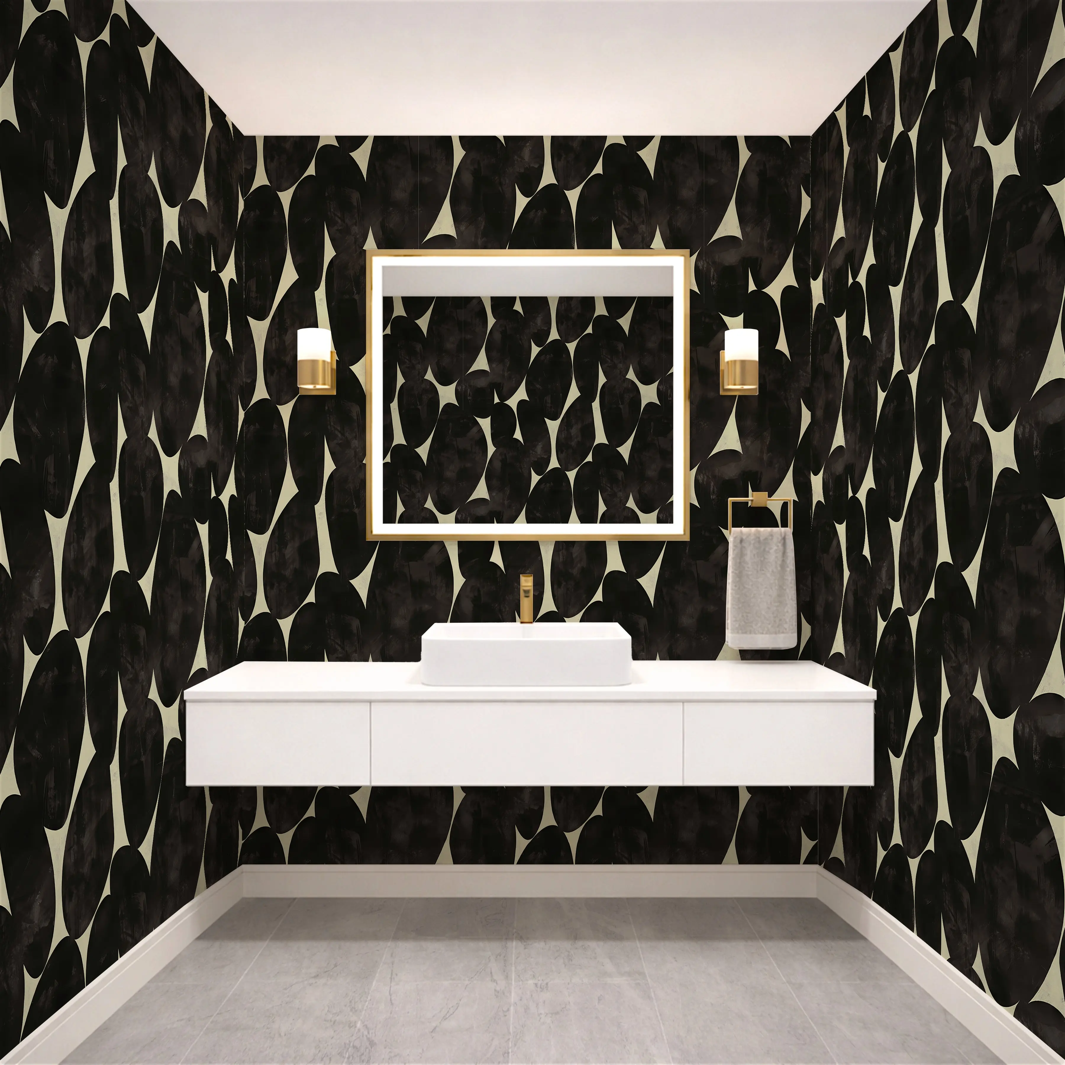 Charcoal Stone — Luxe Textures Luxury Wallpaper