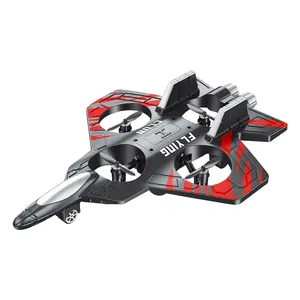 Remote-controlled combat aircraft, remote-controlled toy airplane, children's model aircraft, fixed-altitude drone, four-axis light-up, crash-resistan