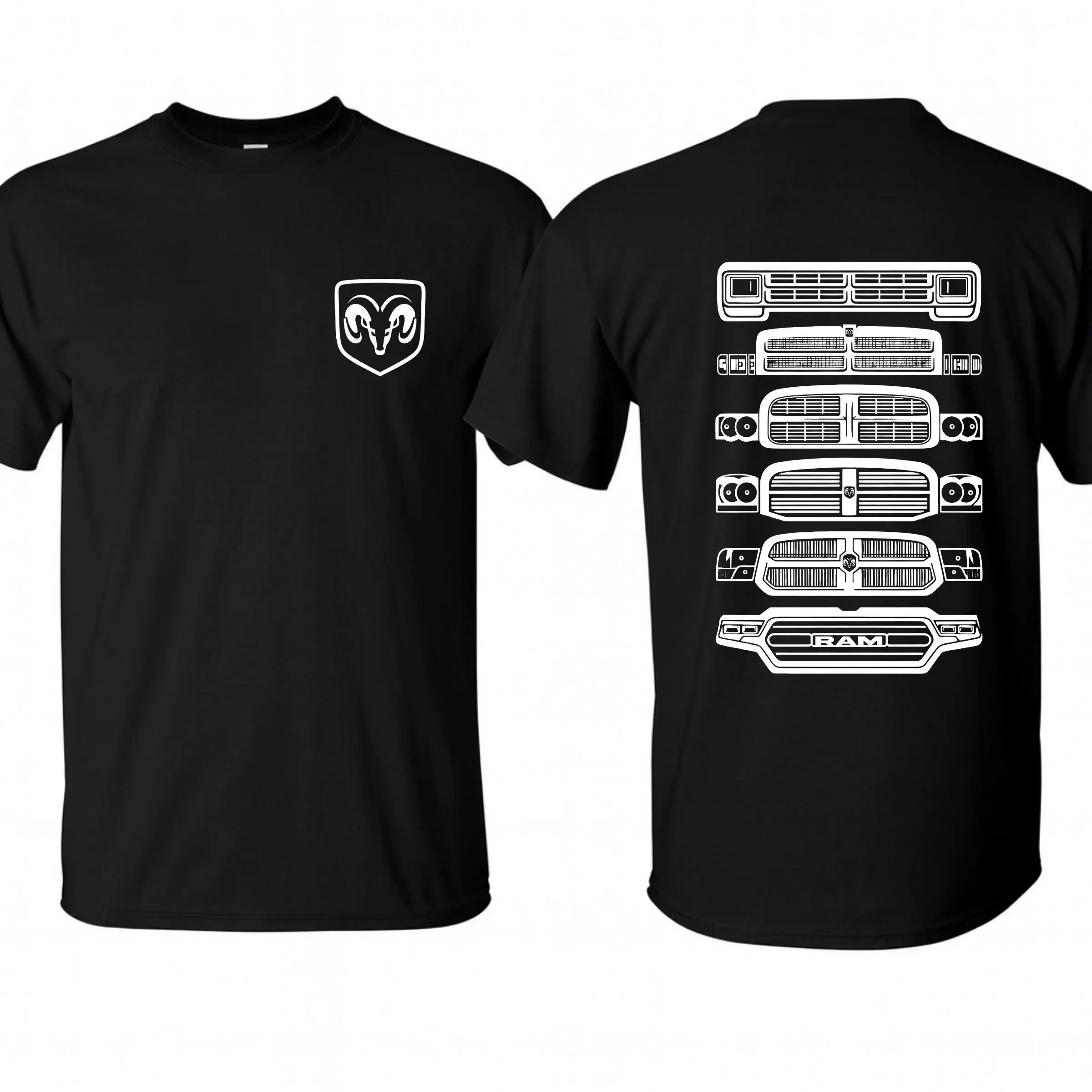 Dodge Ram Evolution Grille T-Shirt | Classic Pickup Truck Generations Graphic Tee, Gift for Ram Fans, Retro Menswear