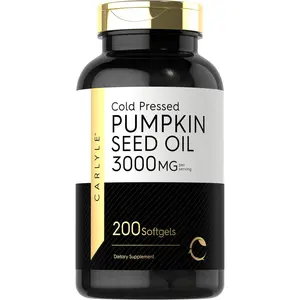 Carlyle Pumpkin Seed Oil | 3000mg | 200 Softgel Capsules | Non-GMO and Gluten Free Formula | Cold Pressed Dietary Supplement