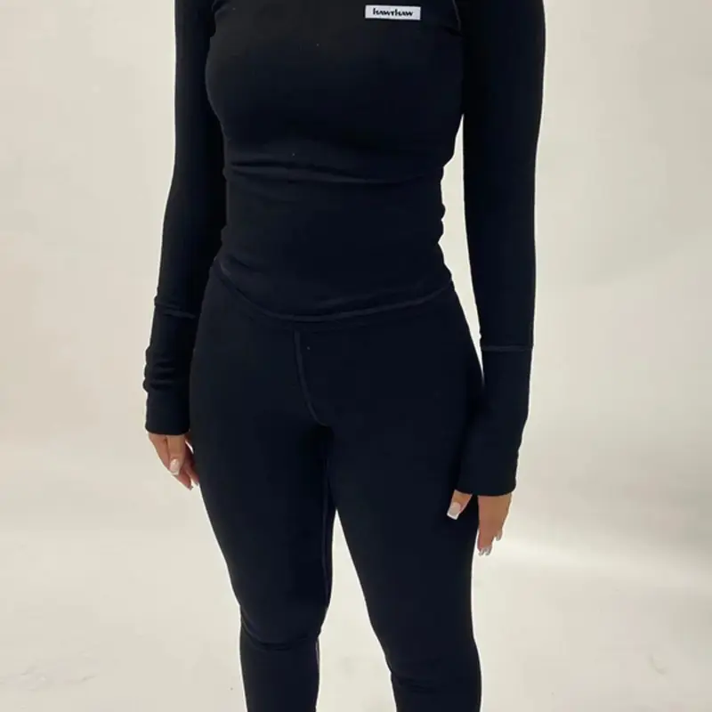 Solid Letter Patched Raglan Sleeve Tee & High Waist Leggings Set, Workout Clothes for Women, Yoga Clothes Set, Fitness Clothing Set, Fall Outfits, Long Sleeve Top & Skinny Pants, Ladies Fall Clothes