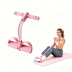 Multifunction Pedal Resistance Trainer with 6 Tubes – Stronger Resistance for Effective Training, Portable Foot Pedal Exerciser for Full-Body Home Workout, Stretching & Fitness Training