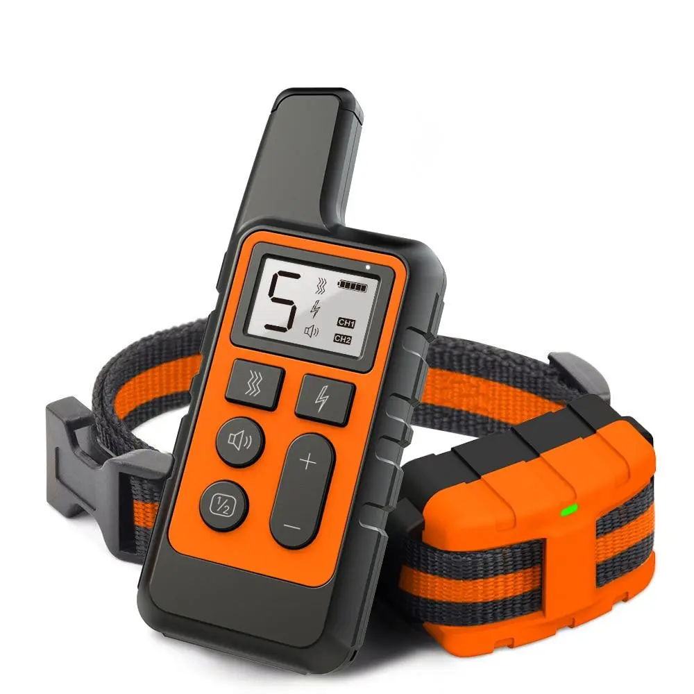 Dog Training Collar - Adjustable, IP67 Waterproof, Temperature Resistant Pet Behavior Correction Training Aid with 300mAh Rechargeable Battery, Dog Rechargeable Collars Accessory