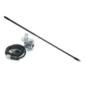 Solarcon  2 ft. Top Loaded Fiberglass CB Antenna with Mirror Mount & Cable - 750 Watt Black
