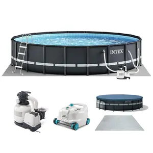 INTEX 26333EH 20' x 48" Round Ultra XTR Frame Swimming Pool Set w/ Robot Vacuum