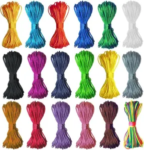 Ewparts Nylon String for Bracelets Nylon Cord 1.5 mm 200 Yards Nylon Satin Cord Silk Beading Cord Bracelet String Waxed Trim Cord for Necklace String Macrame Kumihimo Lanyard String for Jewelry Making