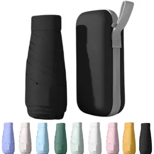 UPF50+ Portable Compact Mini Travel Sun Umbrella with Cover, Lightweight Windproof UV Protection Umbrella for Daily Carry
