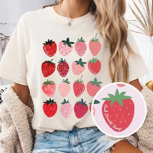 Subtle Anti Trump Shirt, Cute Strawberry Shirt, Fuck Donald Trump FDT T-Shirt, Floral Feminist Tee, Resist Gift Top, Gift for Democrat, Anti Maga