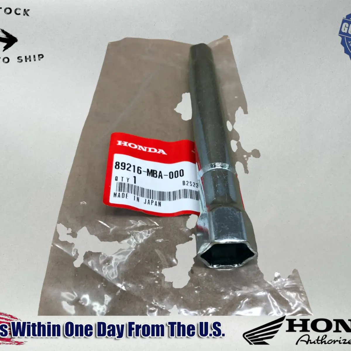Honda OEM 1997-2024 Shadow Ace Aero 750 18mm Spark Plug Wrench 89216-MBA-000