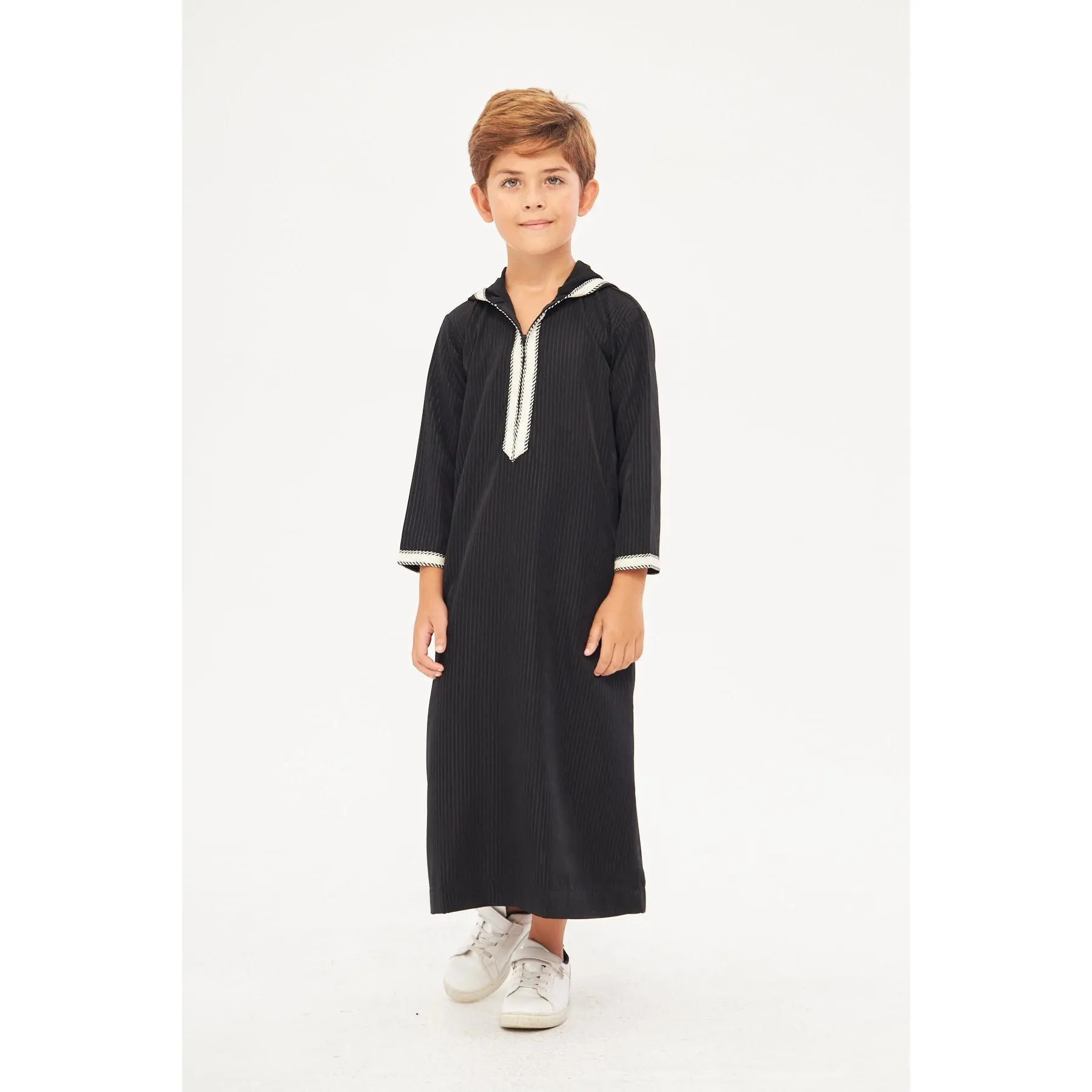 Daddy & Me - Moroccan Boys Long Sleeve Thobe - Black