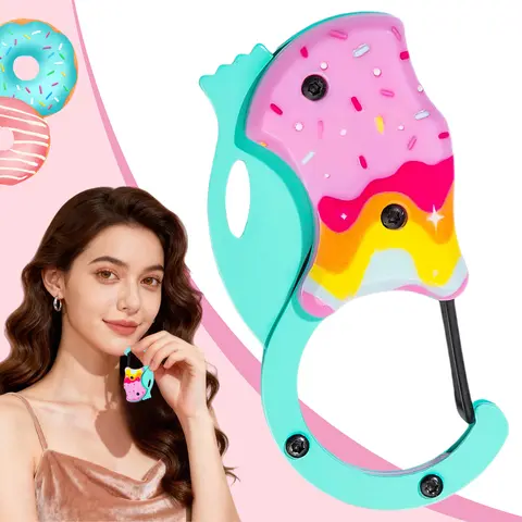Small Pocket Toy Knife for Women, Cute Donut Folding Box Cutter with 1.34 inch Sharp Blade, EDC Knives Tool for Everyday Carry, Great Gift for Her
