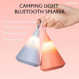 Koepovk Portable Bluetooth Speaker with Lanyard Design IP67 Water Resistant 10H Playtime TWS Pairing BT5.3 for Home Party Outdoor Beach Audio Stereo 20W Subwoofer Dolphin Audio