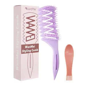 Vented Hair Brush Detangler For Curly Thick & Straight Dry Wet Detangling Styling Defining Shaping Tool