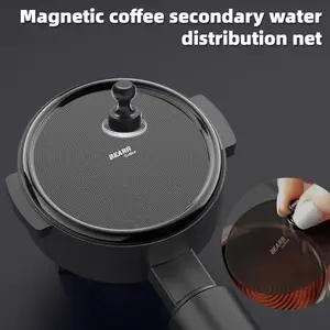 Italian Coffee Drip Tray 51-58mm, Ultra-Thin Stainless Steel Water Divider, Magnetic Support, Ideal for Espresso Machines