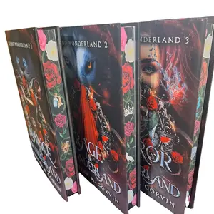 Sprayed Edges Wonderland Hardback Set by Tabitha Corvin. Alice in Wonderland beautiful book lover special print romance novel new book fiction perfect bundle bookish item sets all the tropes-=%2= perfect gift fairytale dust jacket fantasy novel