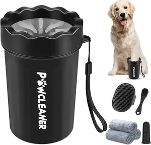 Premium Matte Black Dog Paw Cleaner | Medium MudBuster for Instant Paw Cleaning – Patented & BPA-Free