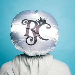 Silver Royal Crown Double Satin Layered Bonnet
