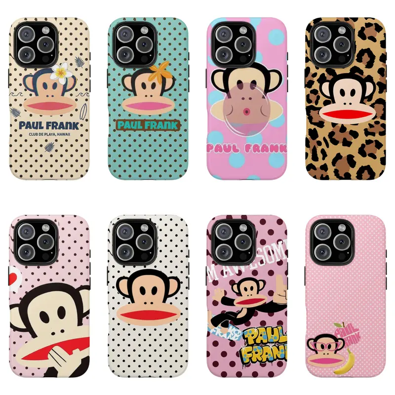 Paul Frank Julius Monkey Smartphone Case - Durable Polycarbonate Shell, Cute Animal UV Printing, Slim Protection, Standard Edition Phone Accessories for iPhone & Samsung, Fan Gift