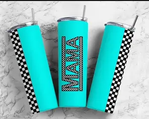 Mama Checkered 20oz Tumbler - Classic Design for Versatile Use in Any Occasion - Bottle, Drinkware cup