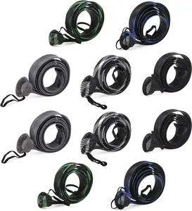 10 count Rod Sock Sleeve Cover 190cm/74.8inches Braided Mesh Protector Pole Gloves Fishing Tools With Strap for Fly Spinning Casting Sea Rod