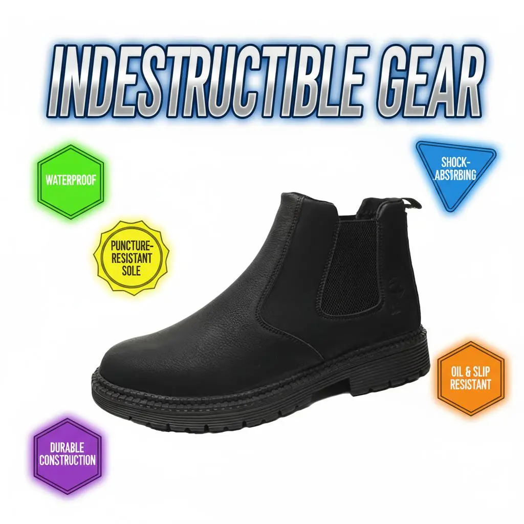 Steel Toe Kevlar Midsole Cushioned Liquid-Repellent & Stain-Proof Men Women Farming Agriculture Garden Boot - Anti-Slip Durable Comfortable Gear