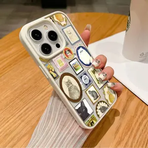 Chic Cat Portrait Clear Magnetic Phone Case , Support MagSafe Silicone Bumper Protective Cover For iPhone X 11 12 13 14 15 16 17 Pro Max Plus Air Girl.QXE768