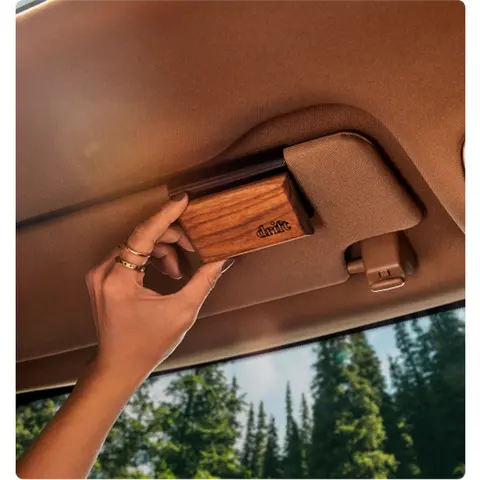 Handcrafted Alder Wood Car Freshener - Clip-On Mount Solid Block, Handmade Craft Car Scents with Clean Fragrance Oil Blends, Long-Lasting Auto Interior Accessory