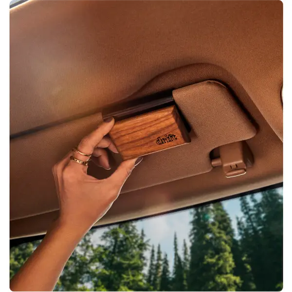 Handcrafted Alder Wood Car Freshener - Clip-On Mount Solid Block, Handmade Craft Car Scents with Clean Fragrance Oil Blends, Long-Lasting Auto Interior Accessory