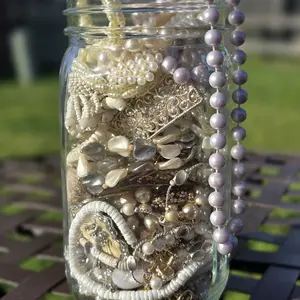 Mystery Jewelry Jar- White/Cream