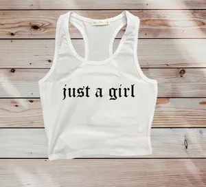 just a girl Gwen Stefani no doubt cropped tank top Cotton Fit Womenswear Tube