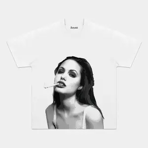 Angelina Jolie Graphic Tee - Vintage Film Star Actor T-Shirt - Unisex Cotton Movie Fan Shirt 951VI