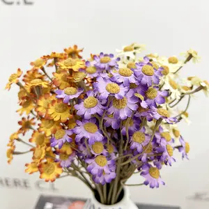 6pcs bouquet of autumn colored daisies artificial flowers, Artificial daisy flower, for indoor & outdoor rooms, outdoor wedding decorations, flower holders, desktop centerpieces, holiday parties, daily decorations