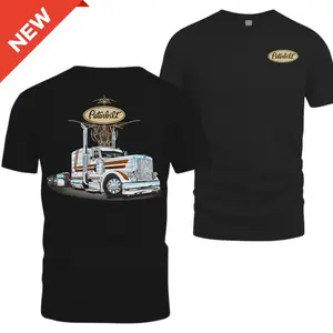 Peterbilt Semi Truck Graphic Hoodie Tshirt – Classic Peterbilt T-Shirt Style, Highway Hauler Unisex Hoodie, Retro Semi Truck Apparel, Trucker Gift Outfit