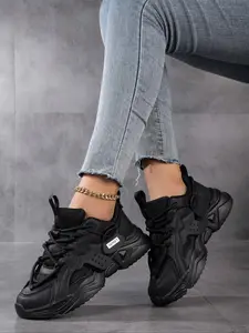 Women's Fashionable Solid Lace Up Sports Gym Sneakers, Casual Sporty Sneakers, Casual Comfortable Sports Gym Shoes for Daily Wear, Female All-match Round Toe Sports Shoes for Daily Wear