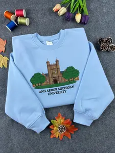 Ann Arbor Michigan University Embroidered Sweatshirt/Hoodie