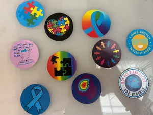 Austim Awareness Stickers 2x2 inch 10 Pack Handmade for Mental Health Support Ideal for April Awareness Month