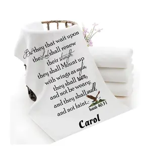 Personalized Towels with Custom Name and Bible verse | Monogram Towels with Scripture Verse