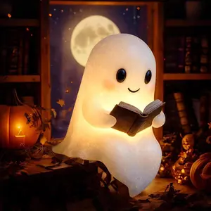 Ghost Reading Book Lamp Cute Ghost Reading Lamp Ghost Reading Night Light Halloween Led Lantern Illumination