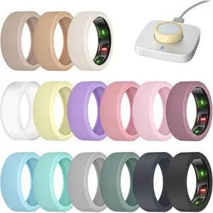 15 Pack Cover Compatible with Oura Ring Gen 4/ Gen 3 Horizon/Gen 3 Heritage -  Directly with Protector, Anti-Scratch Elastic Thin  Case for Men Women Working Out