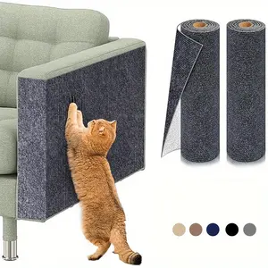 1PC Cat Furniture Protector, Self-Adhesive Couch Scratch Guard, Durable Cat Scratching Carpet, Trimmable Sofa & Wall Protection Pad, Cat Scratcher