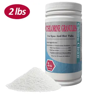Spa Chlorine Granules for Hot tub 2lbs Saniti-zing Granules for Small Swimming Pool Granular Chlo-rine for Spa Pool Maintenance