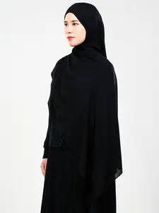 Chaos Black Everyday Cotton Hijab: Ayra Collection