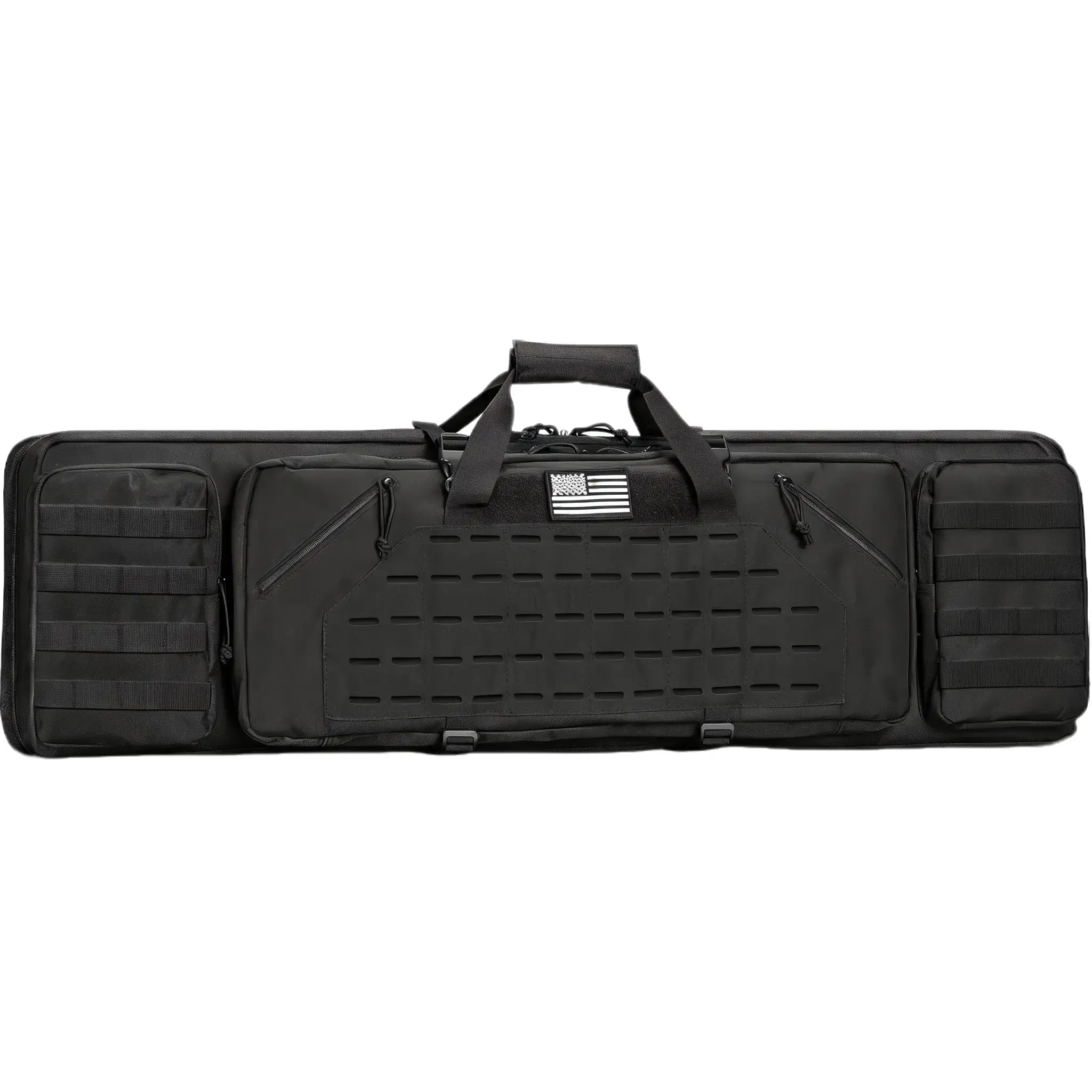 [SummerWins] 42''/46'' Tactical Range Case, Heavy Duty Outdoor Hunting Gear Bag with MOLLE System & Shoulder Straps
