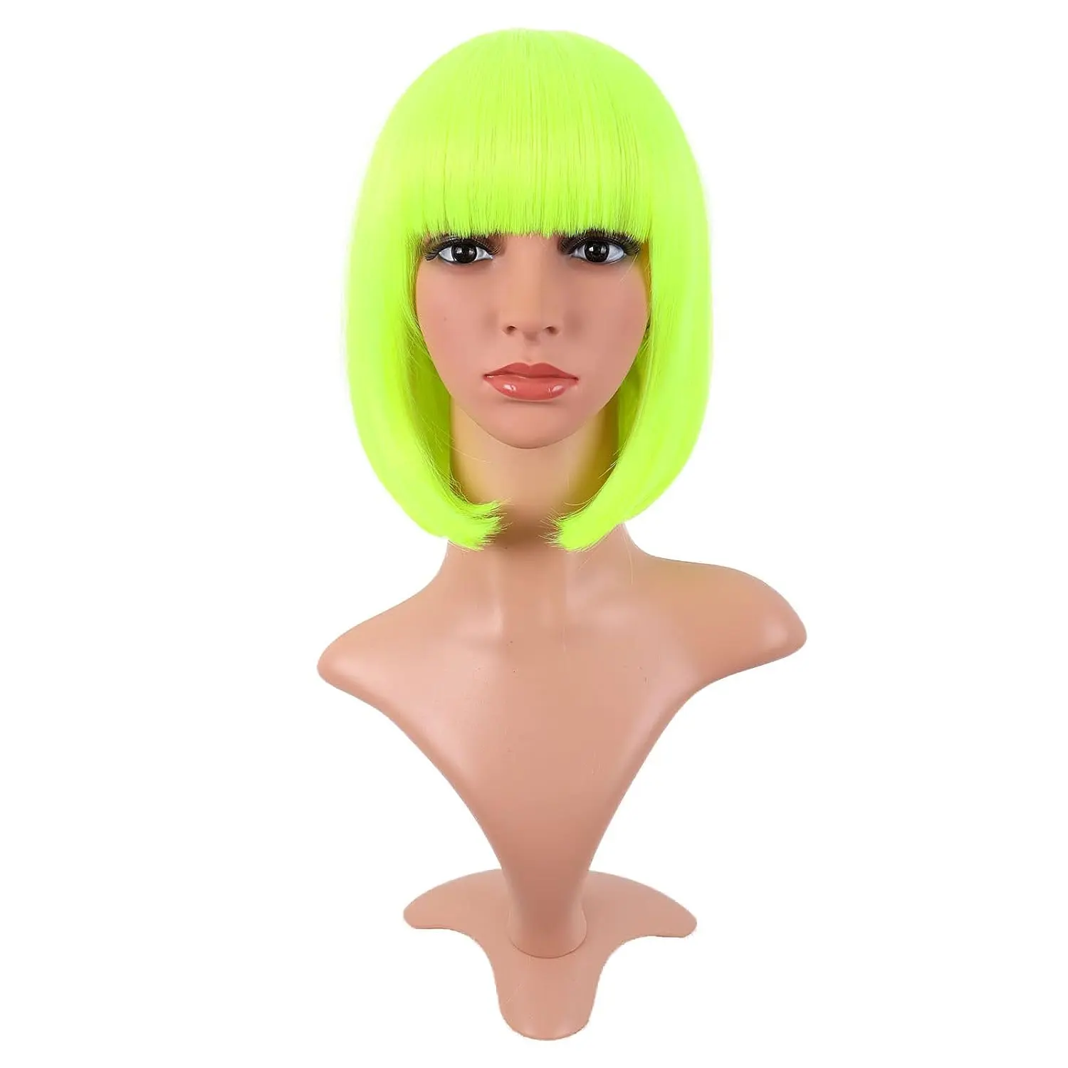 12 Inch /30 cm Fashion Lady Short Straight Synthetic Flat  display picture 1