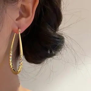 Gold Engraved Diamond Cut Round Hoop Earrings For Women |Real Gold Earrings for Women