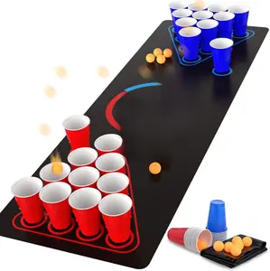 63 x 23.6 inches Beer Pong Table Mat, Drinking Games for Adults Party – Perfect for Drinks, Soda, Punch, BBQs, Picnics & Outdoor Gatherings!