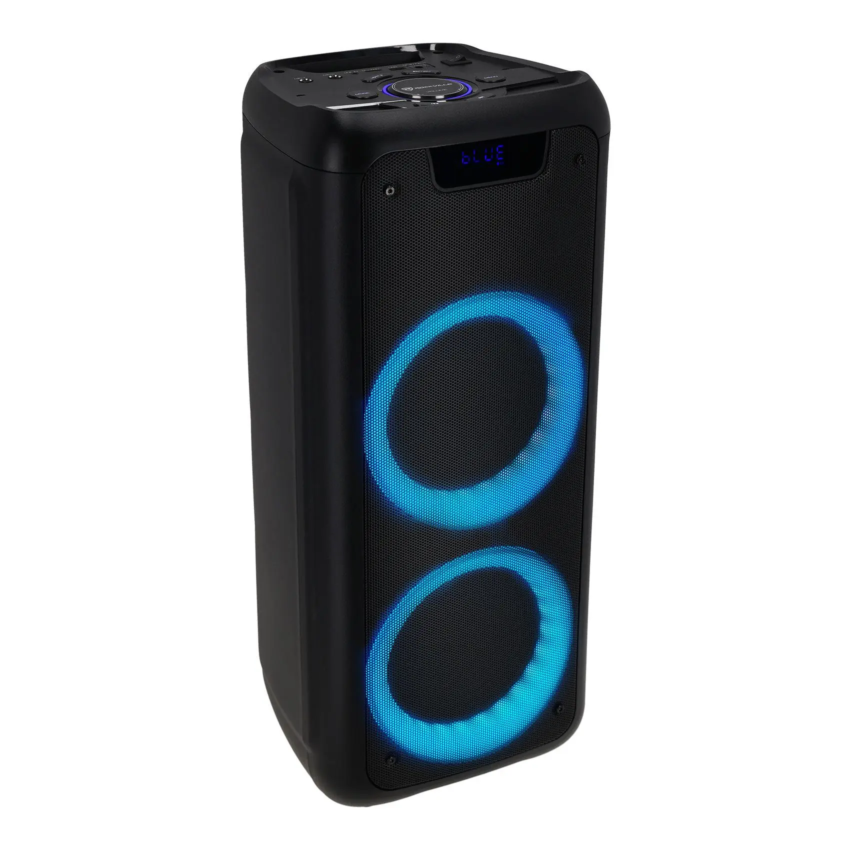 ROCK PARTY 6 Party Speaker, Bluetooth Audio Sound System with 2×6.5" Deep Bass, Auxiliary Input, Carry Handle, Power Adapter for Indoor-Outdoor Gatherings